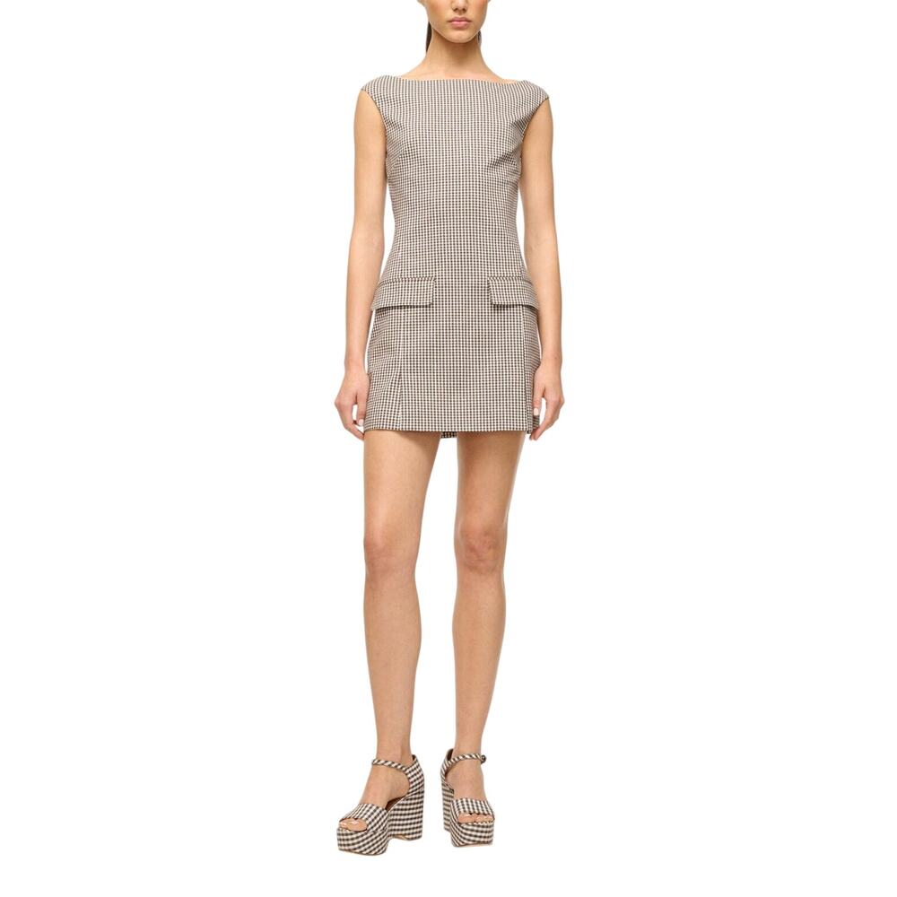 Staud Gingham Multicolor Walker Dress Size XS